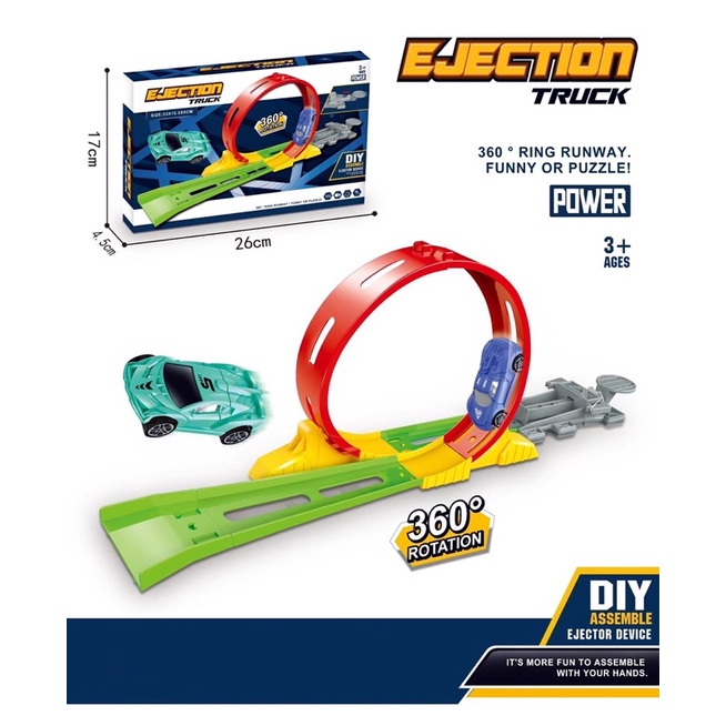 360 ℃ Hot Wheels Race Track Set Builder Train DIY Railway Toy Car Set ...