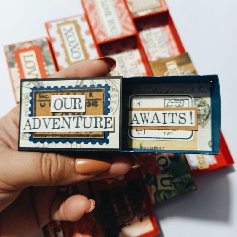 Mini matchboxes 3d card for anniversary, LDR, birthdays and ...