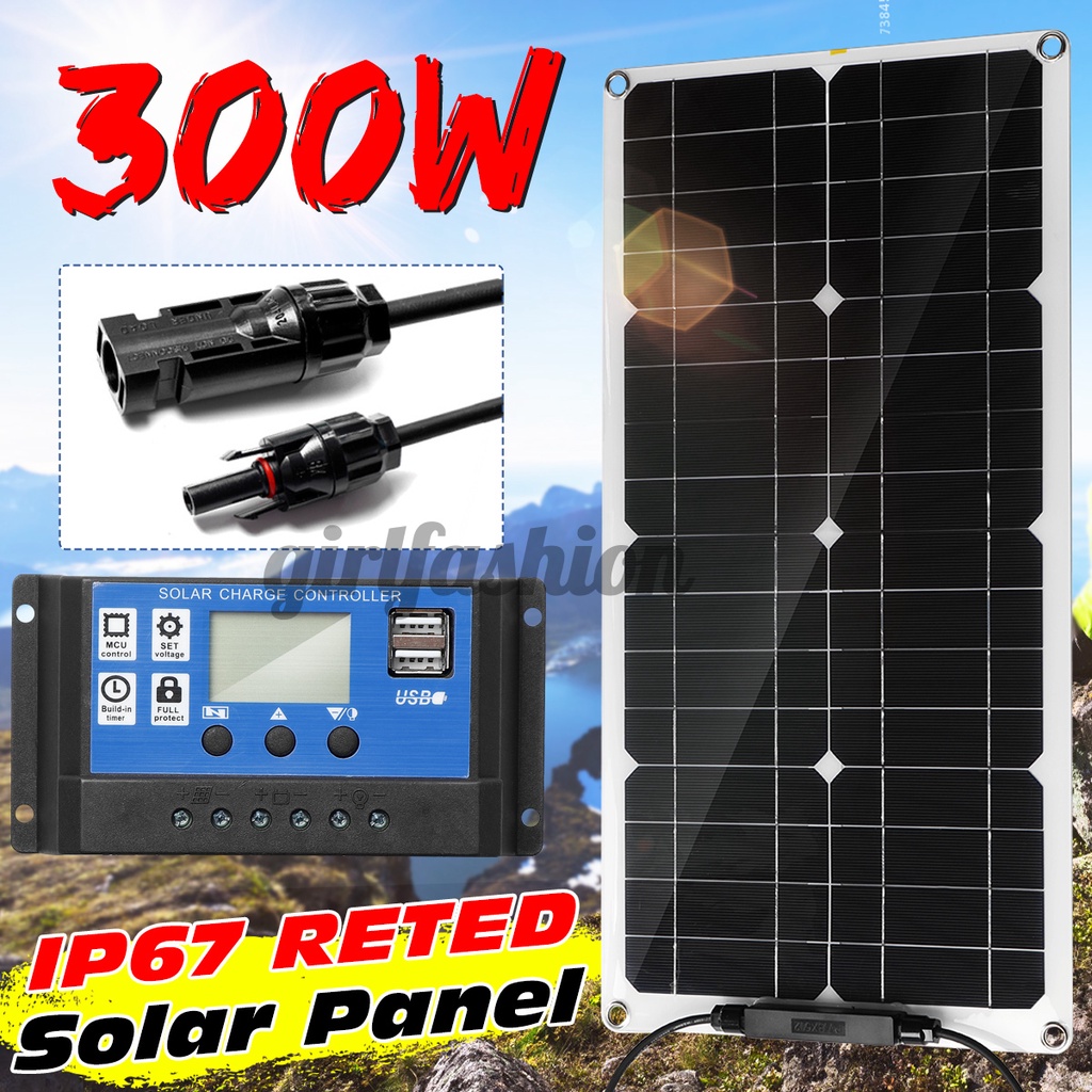 12V 50W Portable Solar Panel Car Van Boat Caravan Camper Trickle ...