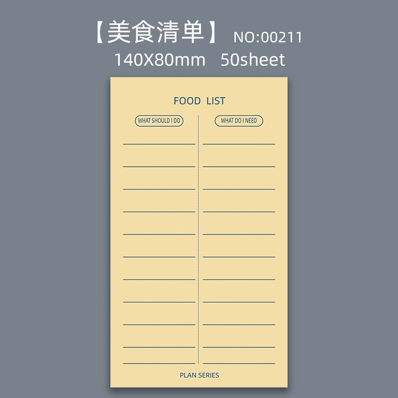Basic Pastel Non-stick Message Memo Note Pad Expense Answer Wish List ...