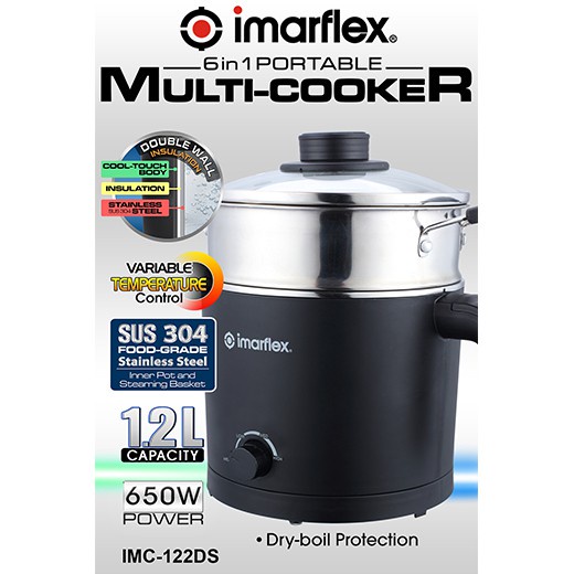 Imarflex Multi Cooker 1.2L IMC 122DS Portable Shopee Philippines