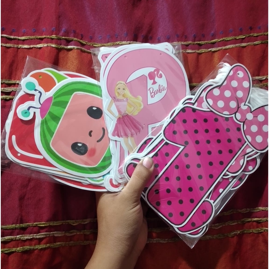 Part 3/7 Bunting Banner Customized Shape Cut Out Letter Banner *strings