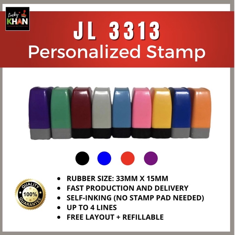 COD JL Self-Inking Personalized Stamp with Free Layout and Keychain for ...