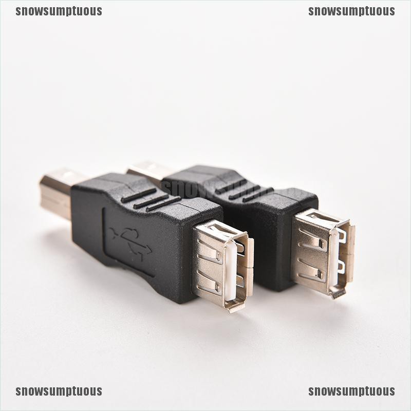 【snowsumptuous】2pcs USB Type A Female to USB Type B Male Converter