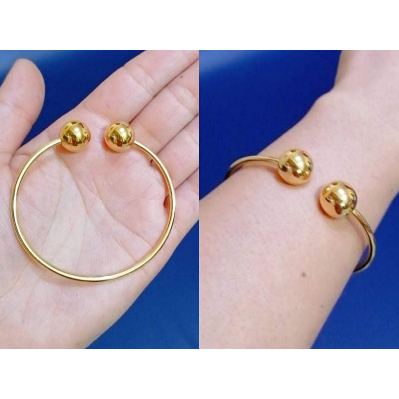 Ball bangles deals in gold