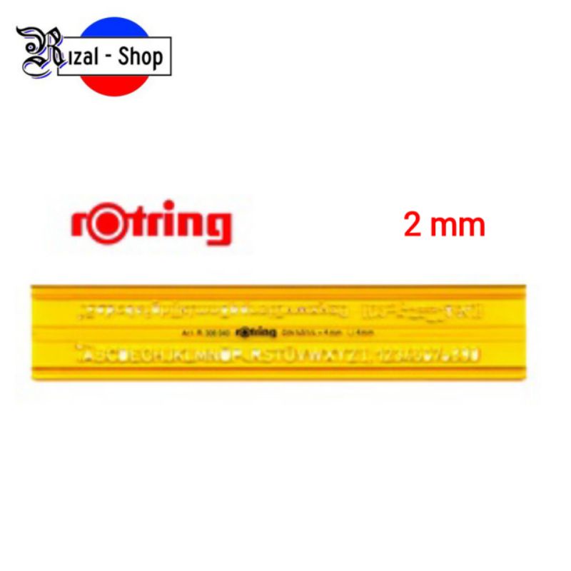 Rotring Letter Screen Printing Ruler 2 mm Alphabet Mall | Shopee ...
