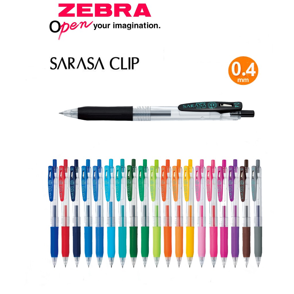 Zebra Sarasa Clip Retractable Gel Pen 0.4mm JJS15 (1 Pc) | Shopee ...