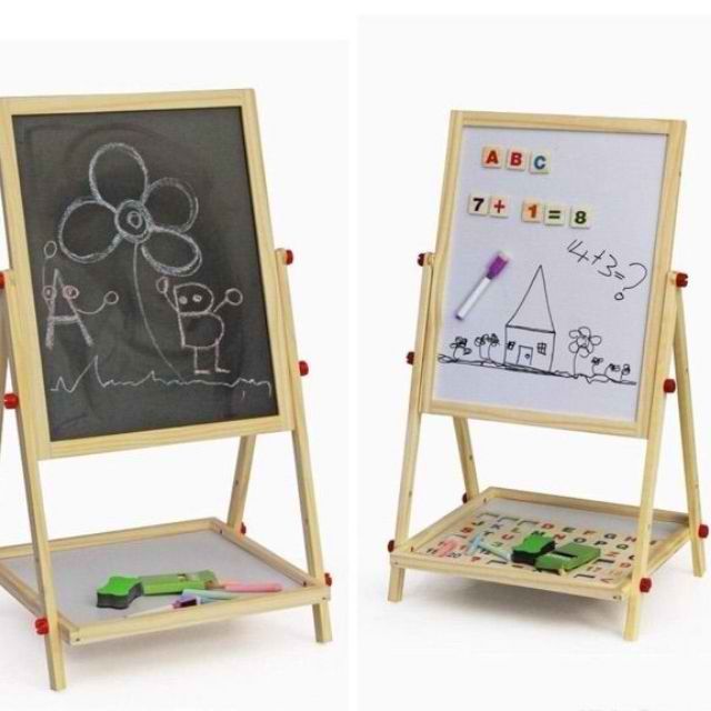 Mini Chalkboard Wood Cork Easel, Rectangle, 7-1/2-inch