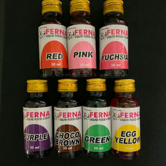 Best Ferna Liquid Coloring Food 30ML Each for Baking and Other