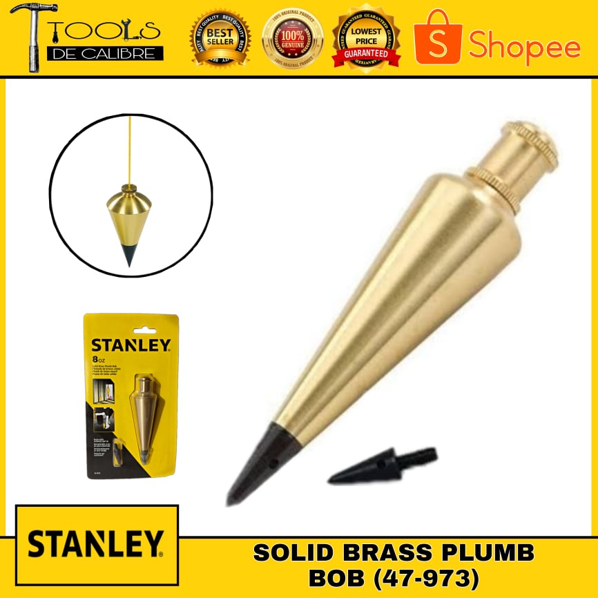 STANLEY Solid Brass Plumb Bob (47973) Shopee Philippines