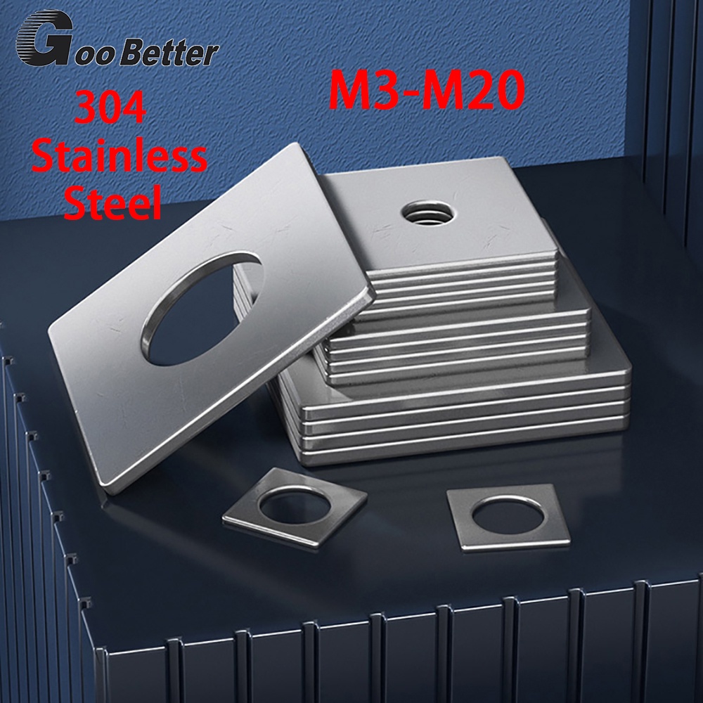 M3M20 Square Washer Square Thick Plate Heavy Duty Flat Washers 304