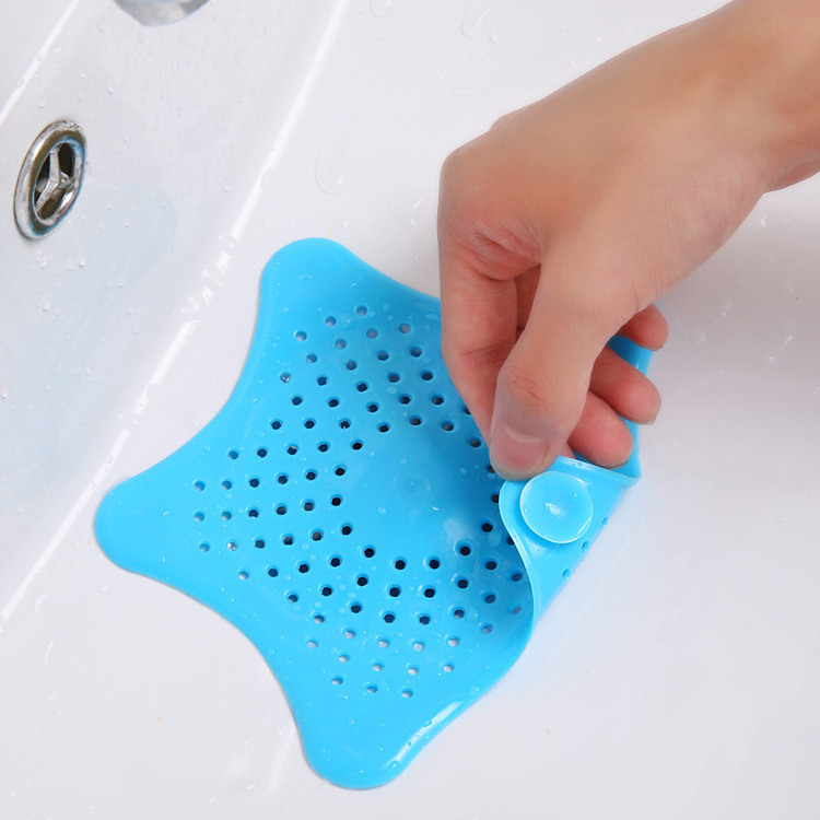 2pcs Cartoon Deodorant Floor Drain Covers - Silicone Sink Plug, Anti-Clog Hair Catcher For Bathroom & Kitchen