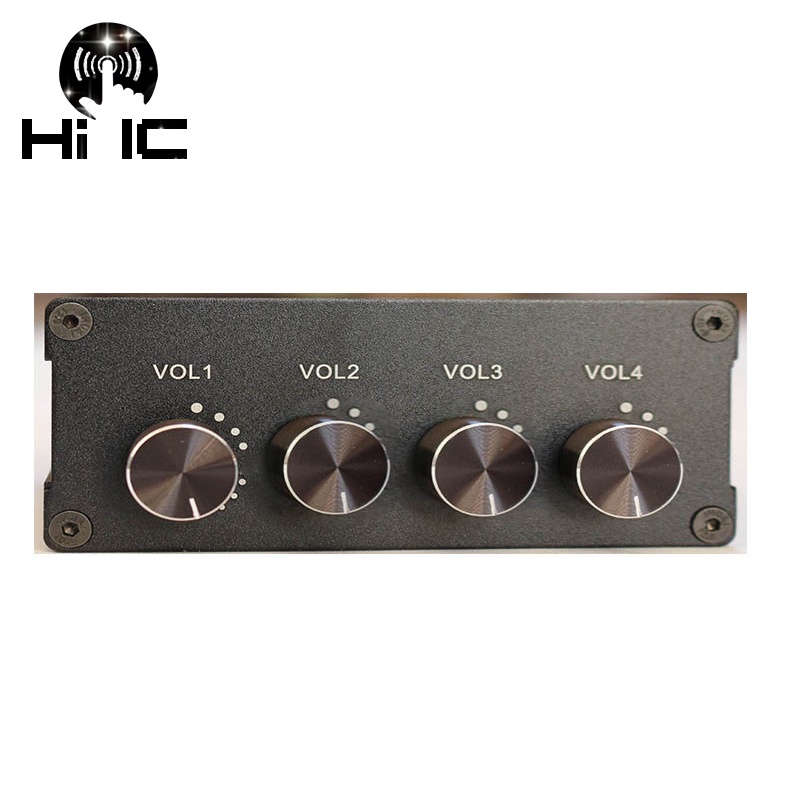 1 Input 4 Output Passive Audio Signal Switcher Switch Selector Box ...