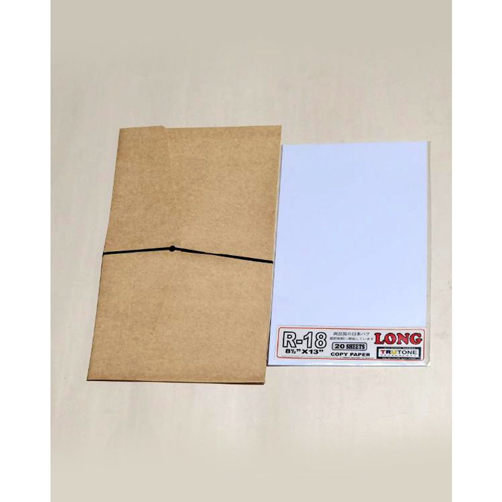 Expanded Envelope Long Tomodachi With Elastic Strap Kraft Matte