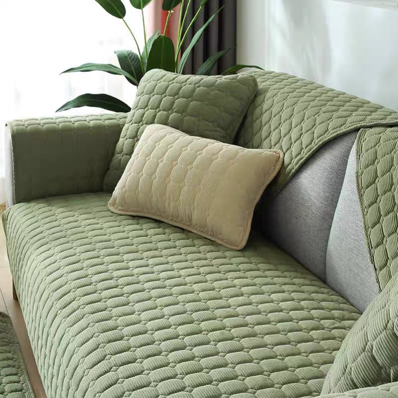 Skin-friendly plush sofa cushion thickened sofa cover sofa mat ...