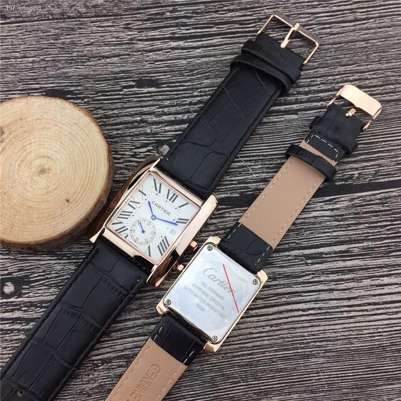 Cartier Tank Series Couple Watch Men Women Wristwatch Shopee