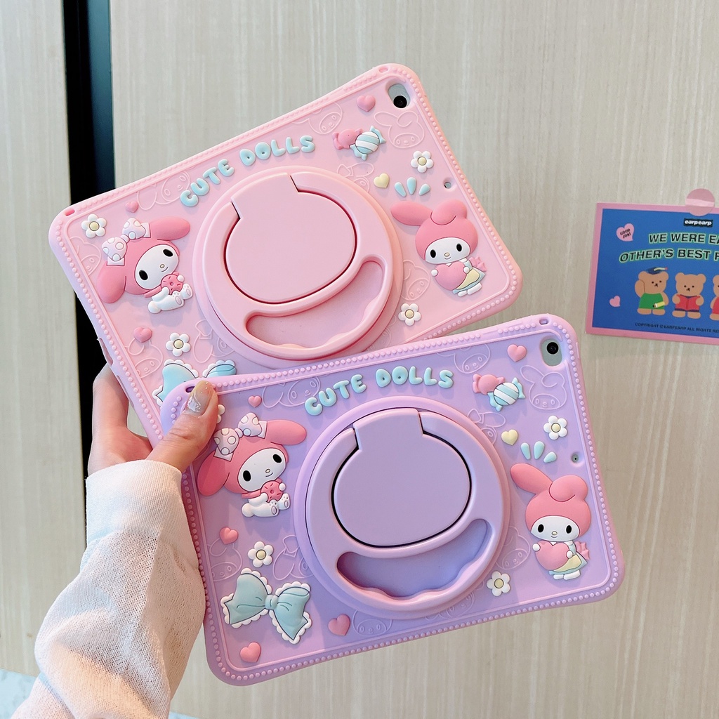 【Hot】Portable Melody Silicone+PC Tablet Protective Case,with Stand  Function,For Samsung Tab 