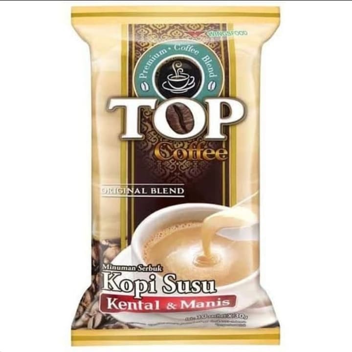 TOP coffee sweetened condensed milk coffee contains 10 sachets X 30g ...