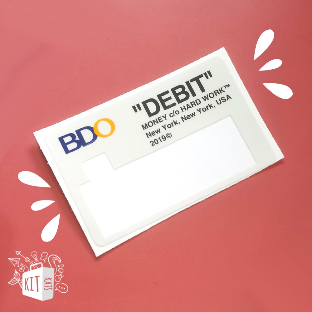 Window type customized ATM Debit Card skins/stickers for BDO, BPI, etc.