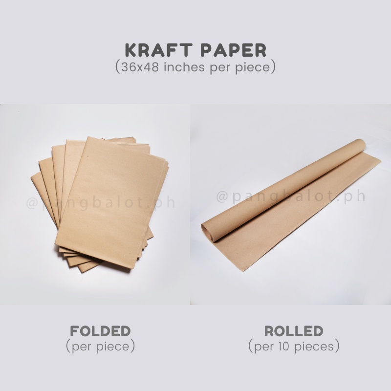 Per piece (folded) - High Quality Kraft Paper (36x48 inches) | Shopee ...