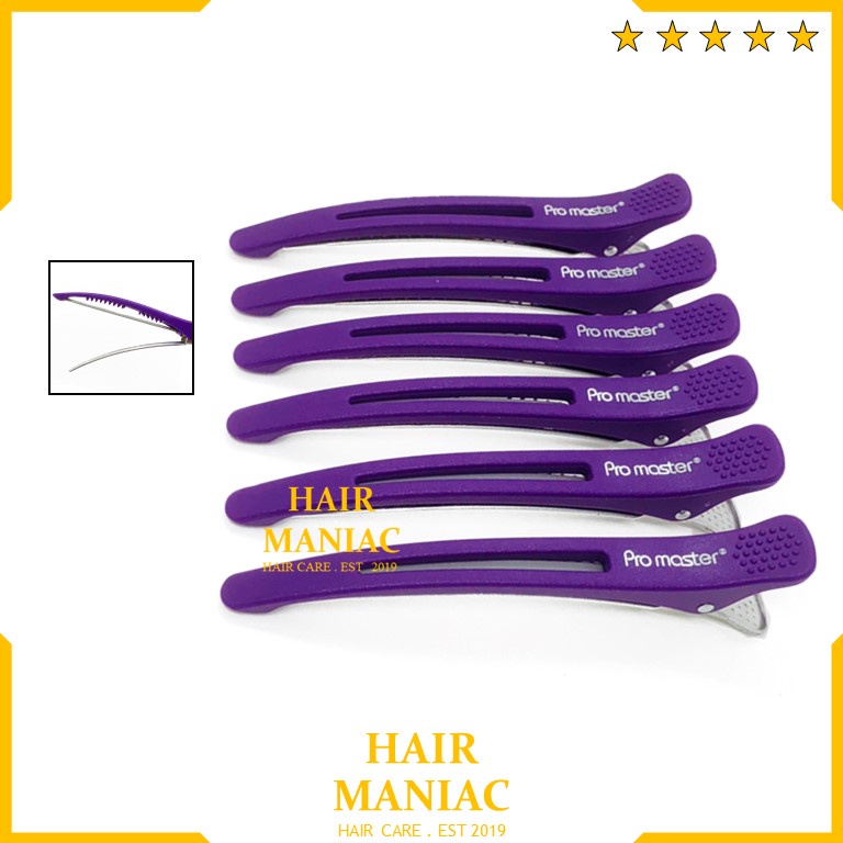 Pro Master Perfect Fit Rubber Sectioning Hair Clips - 6PCS (Random ...