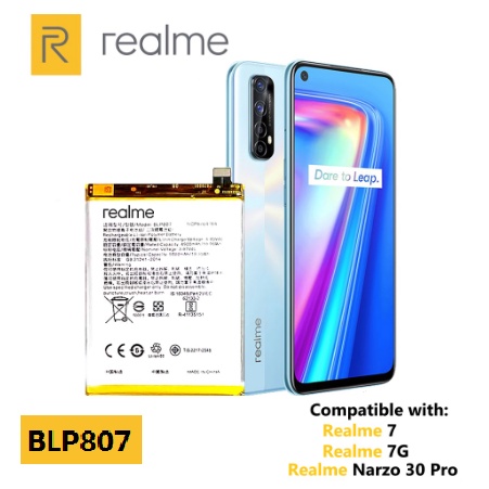 realme 7 blp807 battery model name