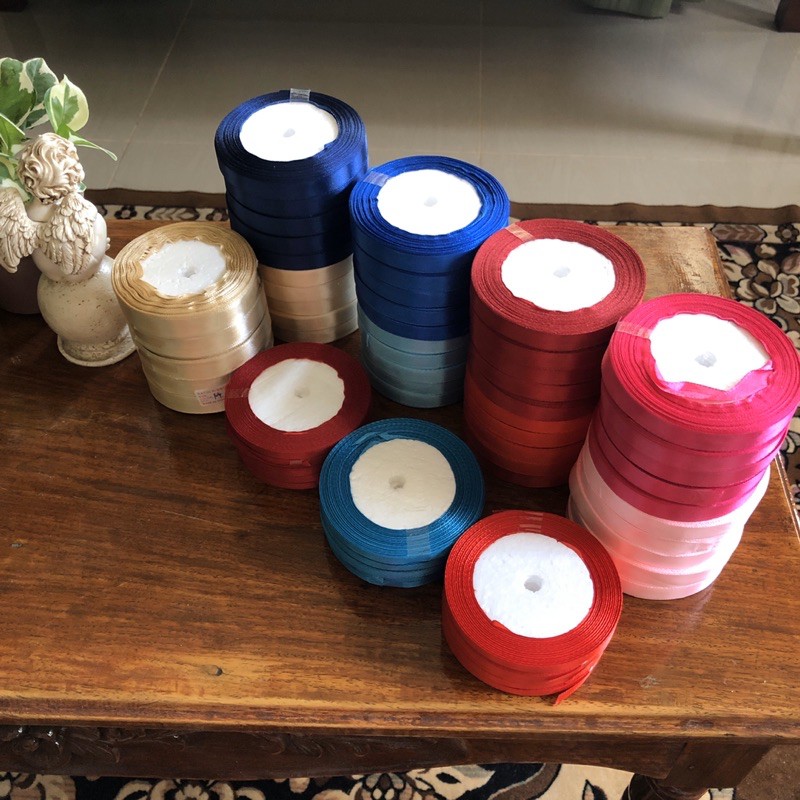 Silk Satin Ribbons 22 meters / roll | Shopee Philippines