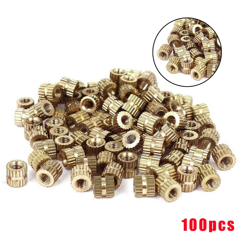 100 Pièces écrous Inserts M3 X 3mm – Laiton – Pour Montage à Chaud – Zaplyte – Neuf