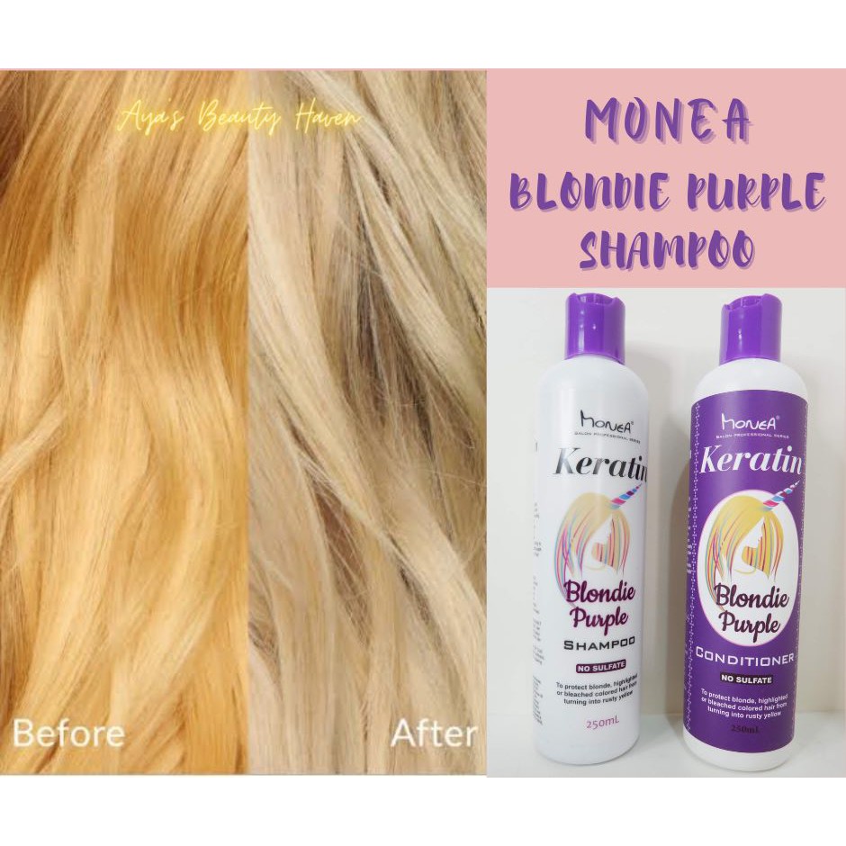 MONEA Keratin Blondie Purple Shampoo 250ml | Shopee Philippines