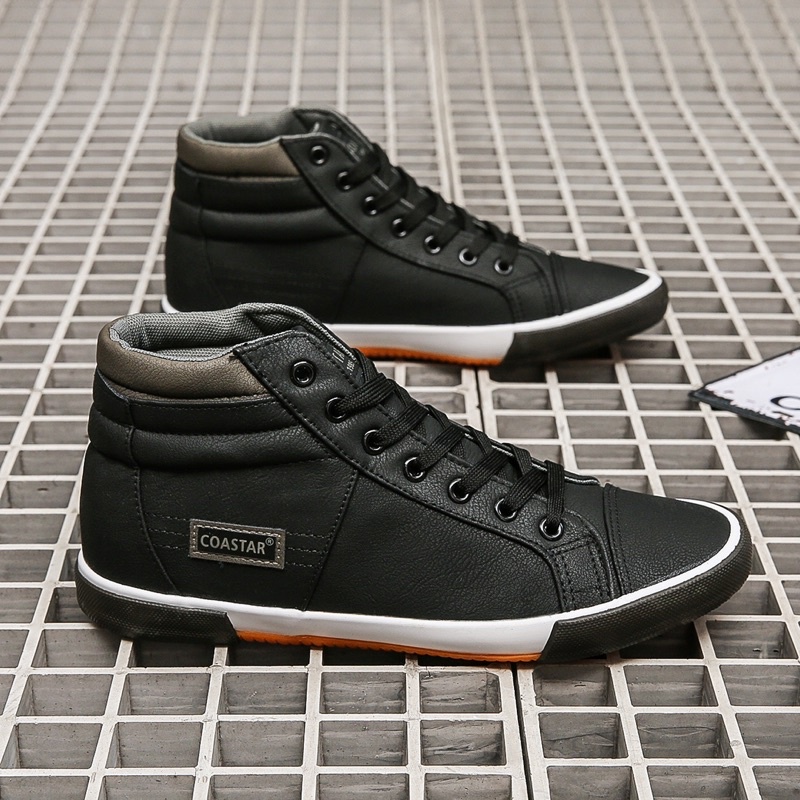 COASTAR Korean Running Leather Vulcanized Sole Men Shoes #897 | Shopee ...