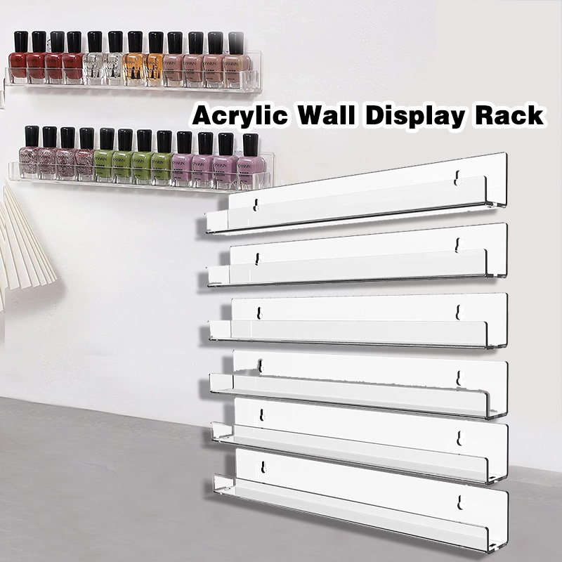 33cm Nail Polish Organizer Wall Mount Nail Polish Storage Display Stand ...