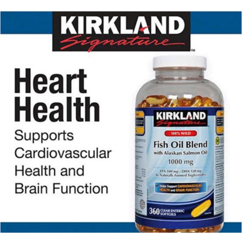 Kirkland 100 wild fish oil blend with alaskan salmon oil