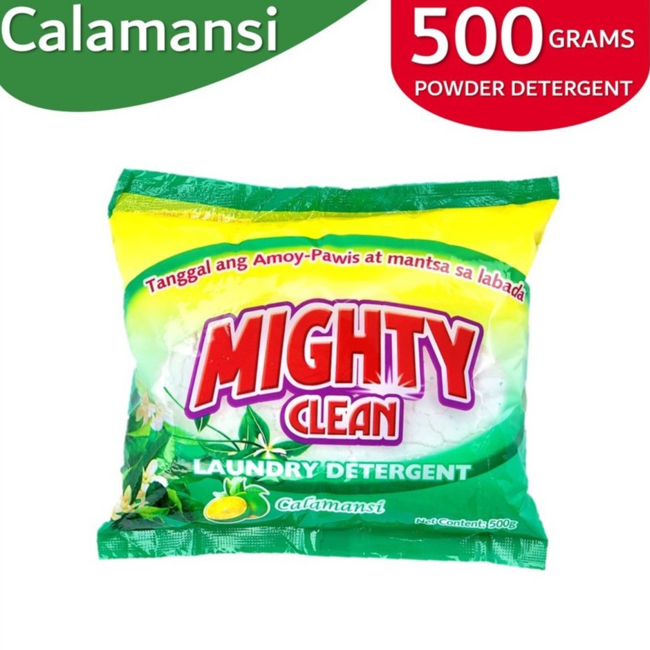 Mighty Clean Detergent Powder Calamansi - powder (green) 500 GRAMS ...
