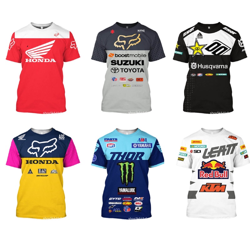 F1 Cycling Jersey Men Motocross FOX Short Sleeve Mountain Bike T Shirt MTB Top 2024 New Summer