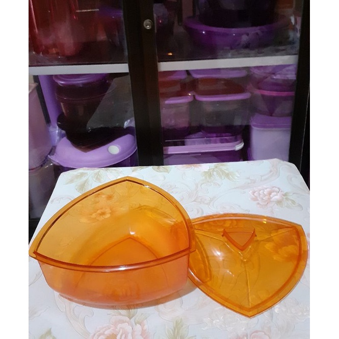 Lotus Triangle Bowl Tupperware | Shopee Philippines