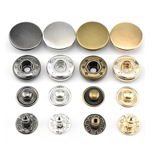 50 sets Metal Spring Snap Fastener Press Stud Snap Buttons Cap Size  10/12.5/15mm
