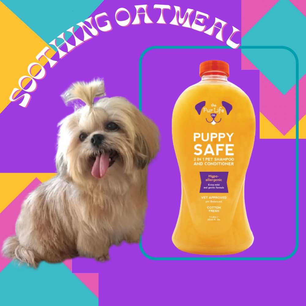 THE FUR LIFE CO. PUPPY SAFE 2 IN 1 DOG SHAMPOO AND CONDITIONER 1L