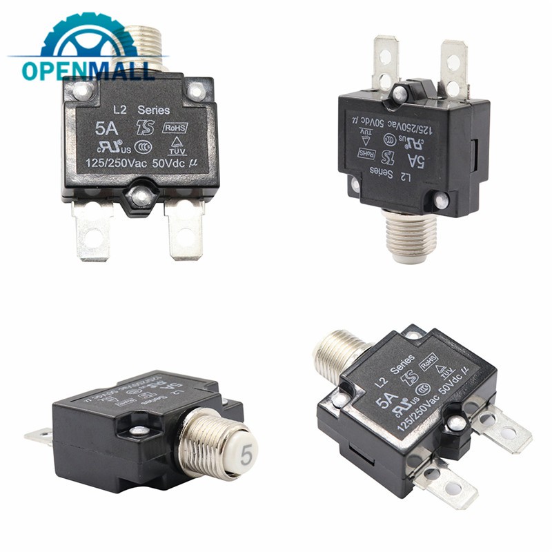 OM 12V Push Button Resettable Thermal Circuit Breaker Panel Mount ...