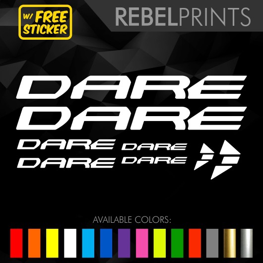 DARE Bike Frame Vinyl Sticker Decal for Mountain Bike and Road Bike