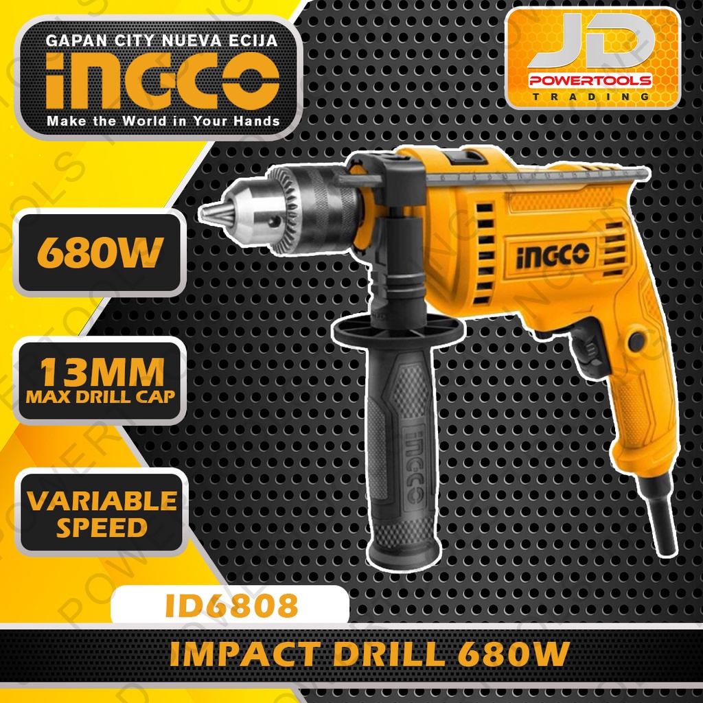 Ingco 680W Impact Drill ID6808 Power Tools Barena | Shopee Philippines