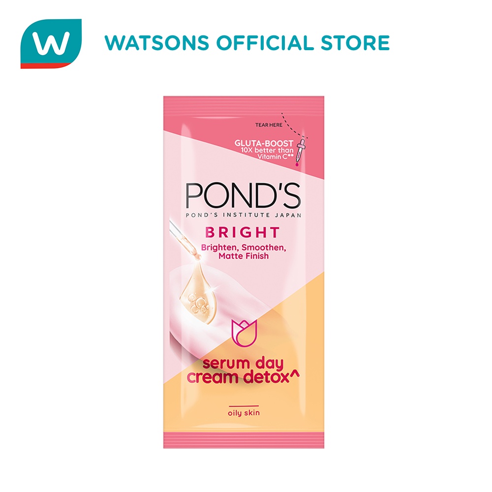 POND's Bright Serum Day Cream Detox Skin Moisturizer and Face Cream for