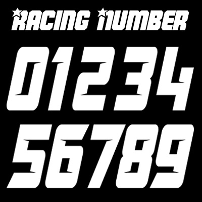 Racing Number Sticker Cut Out 3.2
