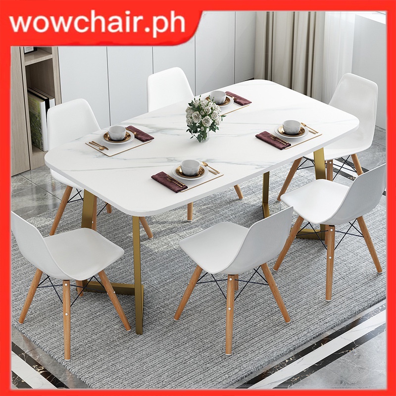❄️COD❄️140*70*72CM Dining table Imitation marble Multifunctional long table  Office Table Study desk