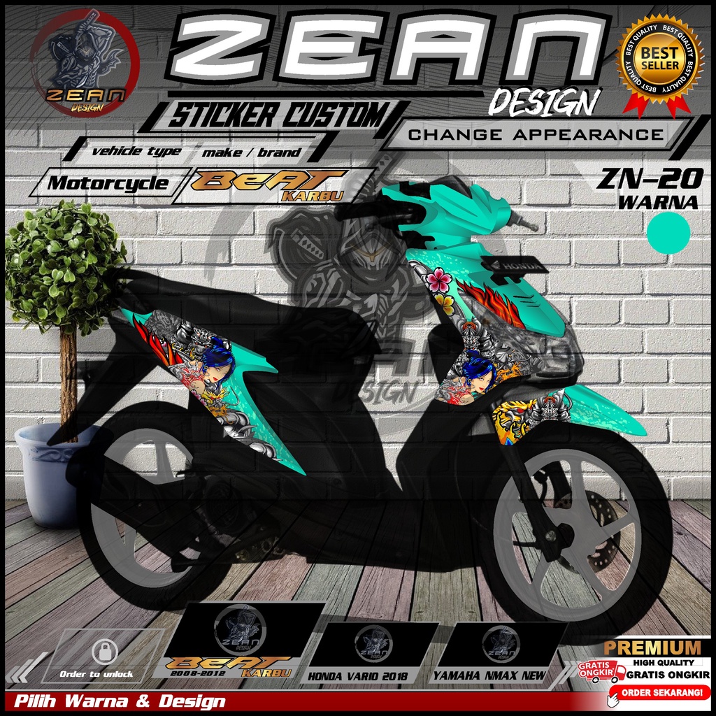 HONDA Samurai Beat Carbu Fullbody Variation Decal Sticker 2008 2009 ...