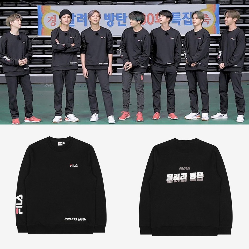 ON HAND] BTS (LIMITED) FILA Run 100th Ep. Sweatshirt | Shopee