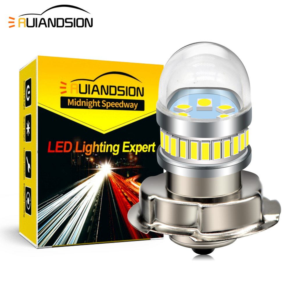 1Piece P26S Motorcycle LED Headlight 24SMD Scooter Moped Bulb 12V 24V ...