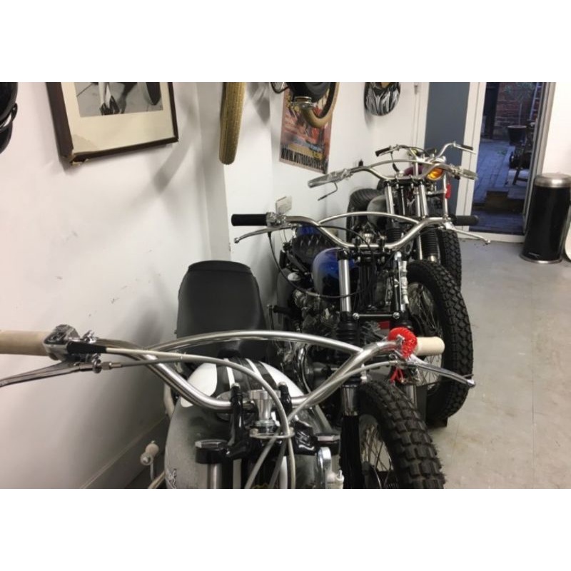 VMP Classic Scrambler 7/8" Chrome Braced Handlebars – Pre-65 Vinduro Street Scrambler Style