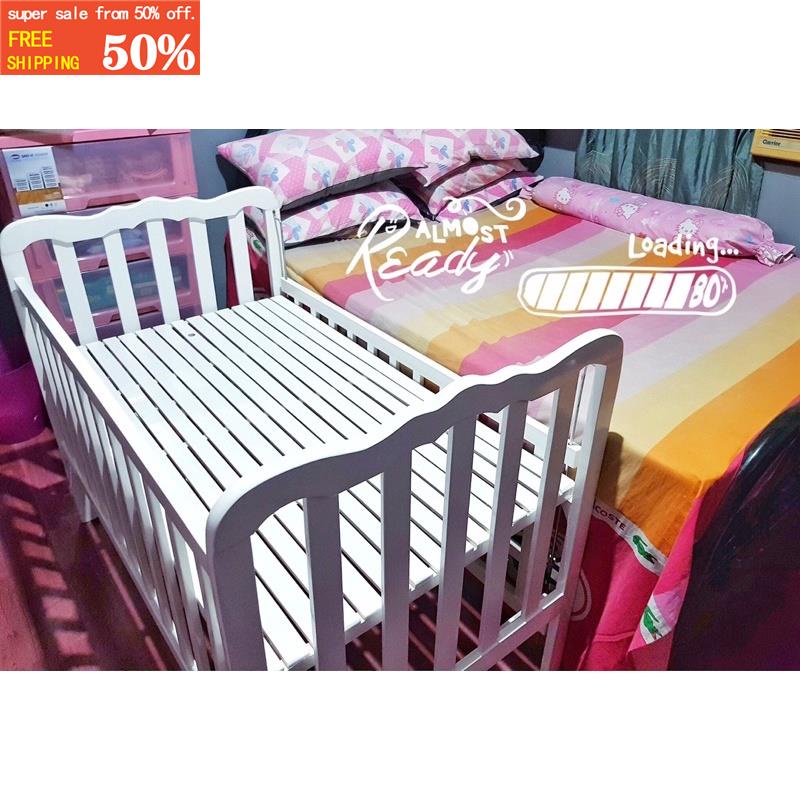 White Wooden Crib 4in1 (Good Quality) Shopee Philippines