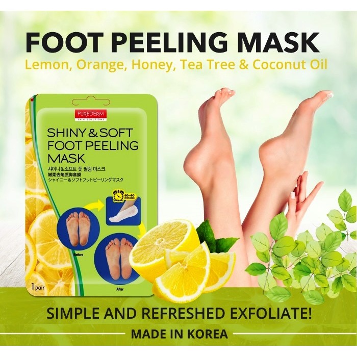 PUREDERM SHINY & SOFT FOOT PEELING MASK (1 PAIR) Shopee Philippines