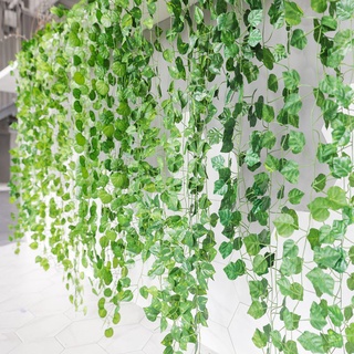 210cm Artificial Green Vine Leaves Leaf Hanging Plants Home Decoration ...